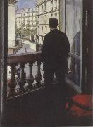 Young man at his window Gustave Caillebotte